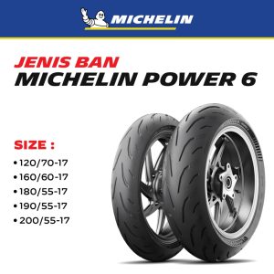 Ban Motor Michelin Power 6 Ring 17 120/70 180/55 200/55 17